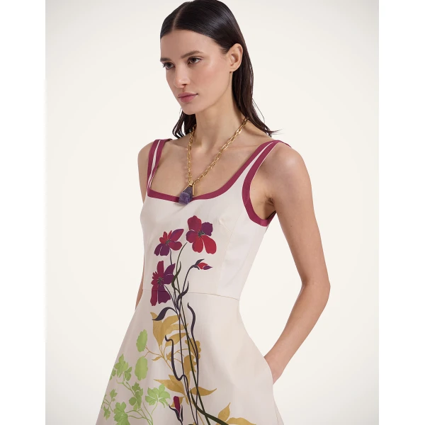 La DoubleJ Buy Me A Martini Dress Eclipse Placée Yellow in Envers Satin - Dresses - Milanese Maximalist Fashion at Luxury Shoes 