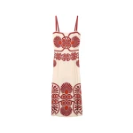 La DoubleJ Buy Me A Martini Dress Medallion Placée Cream in Envers Satin - Dresses - Milanese Maximalist Fashion at Luxury Shoes 