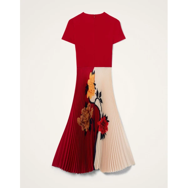La DoubleJ Buy Me A Martini Dress Regalia Placée Red in Envers Satin - Dresses - Milanese Maximalist Fashion at Luxury Shoes 