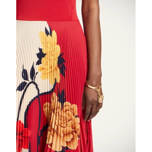 La DoubleJ Buy Me A Martini Dress Regalia Placée Red in Envers Satin - Dresses - Milanese Maximalist Fashion at Luxury Shoes 