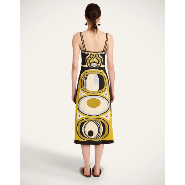 La DoubleJ Cerere Dress Farfalla Buttercream in Silk Chiffon - Dresses - Milanese Maximalist Fashion at Luxury Shoes 