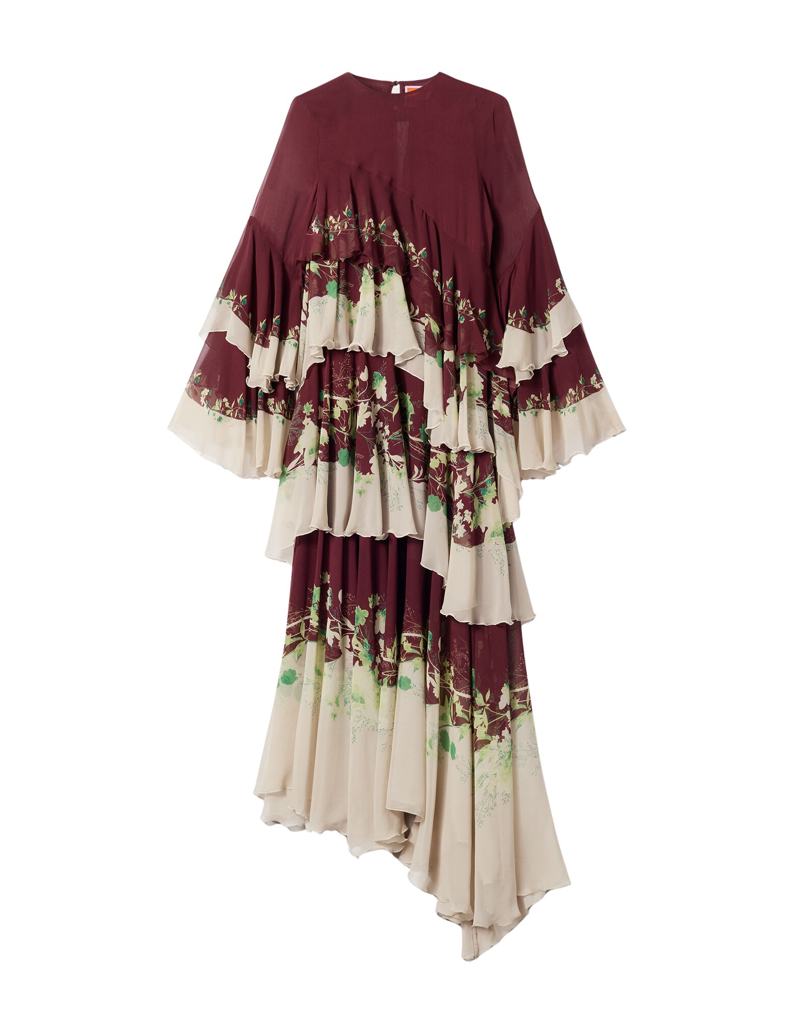 La-Double-J-Chemise-Swing-Dress-Florette-Fan-Brown-in-Silk-Twill38900_nobg La DoubleJ Chemise Swing Dress Florette Fan Brown in Silk Twill - Dresses - Milanese Maximalist Fashion at Luxury Shoes