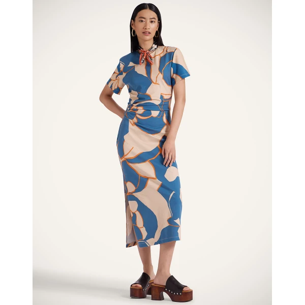 La DoubleJ Chevron Mini Dress Multicolor Pink & Red in Knit Chevron - Dresses - Milanese Maximalist Fashion at Luxury Shoes 