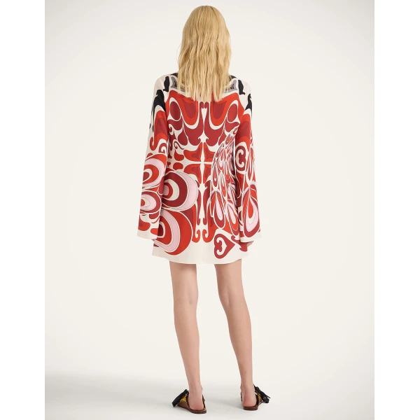 La DoubleJ Chevron Sundress Multicolor Geen & Pink in Cotton Knit Chevron - Dresses - Milanese Maximalist Fashion at Luxury Shoes 