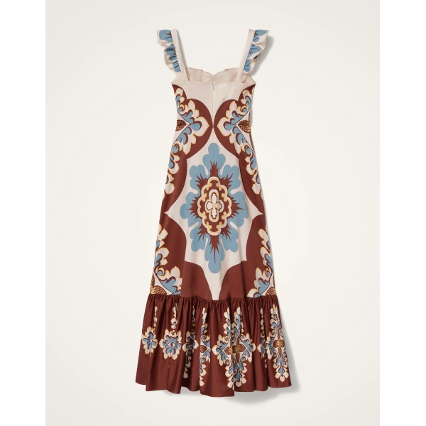 La DoubleJ Choux Dress Ambrosia Placée Pale Pink in Cotton Poplin - Dresses - Milanese Maximalist Fashion at Luxury Shoes 