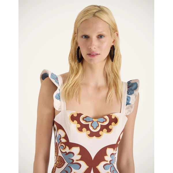 La DoubleJ Choux Dress Ambrosia Placée Pale Pink in Cotton Poplin - Dresses - Milanese Maximalist Fashion at Luxury Shoes 