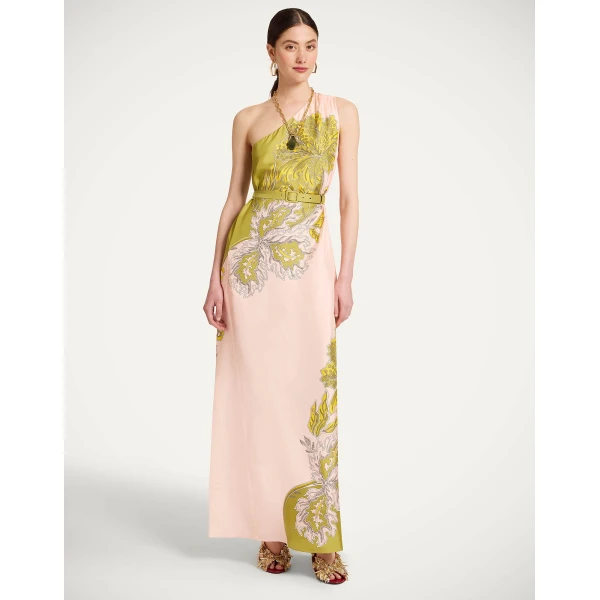 La DoubleJ En Pointe Dress Florette Yellow in Silk Linen Organdie - Dresses - Milanese Maximalist Fashion at Luxury Shoes 