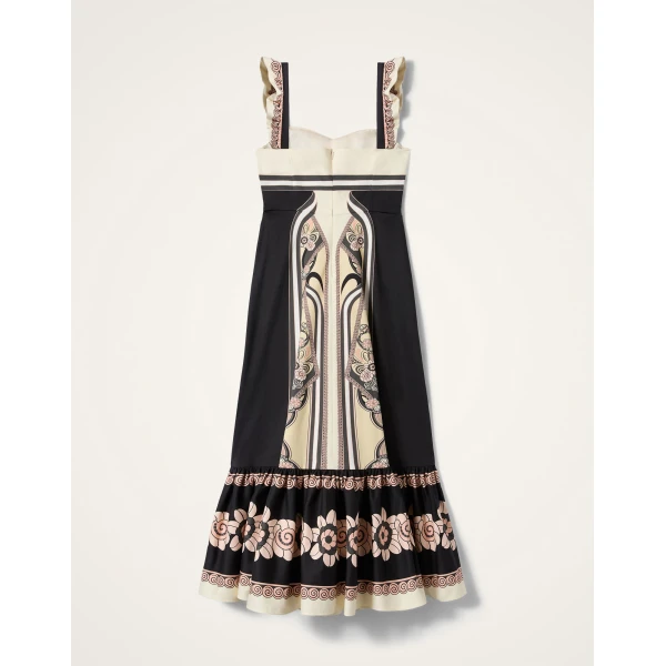 La DoubleJ Gingerbread Dress Ambrosia Placée Pale Pink in Flat Cotton Stretch - Dresses - Milanese Maximalist Fashion at Luxury Shoes 