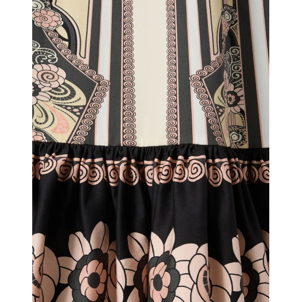 La DoubleJ Gingerbread Dress Ambrosia Placée Pale Pink in Flat Cotton Stretch - Dresses - Milanese Maximalist Fashion at Luxury Shoes 