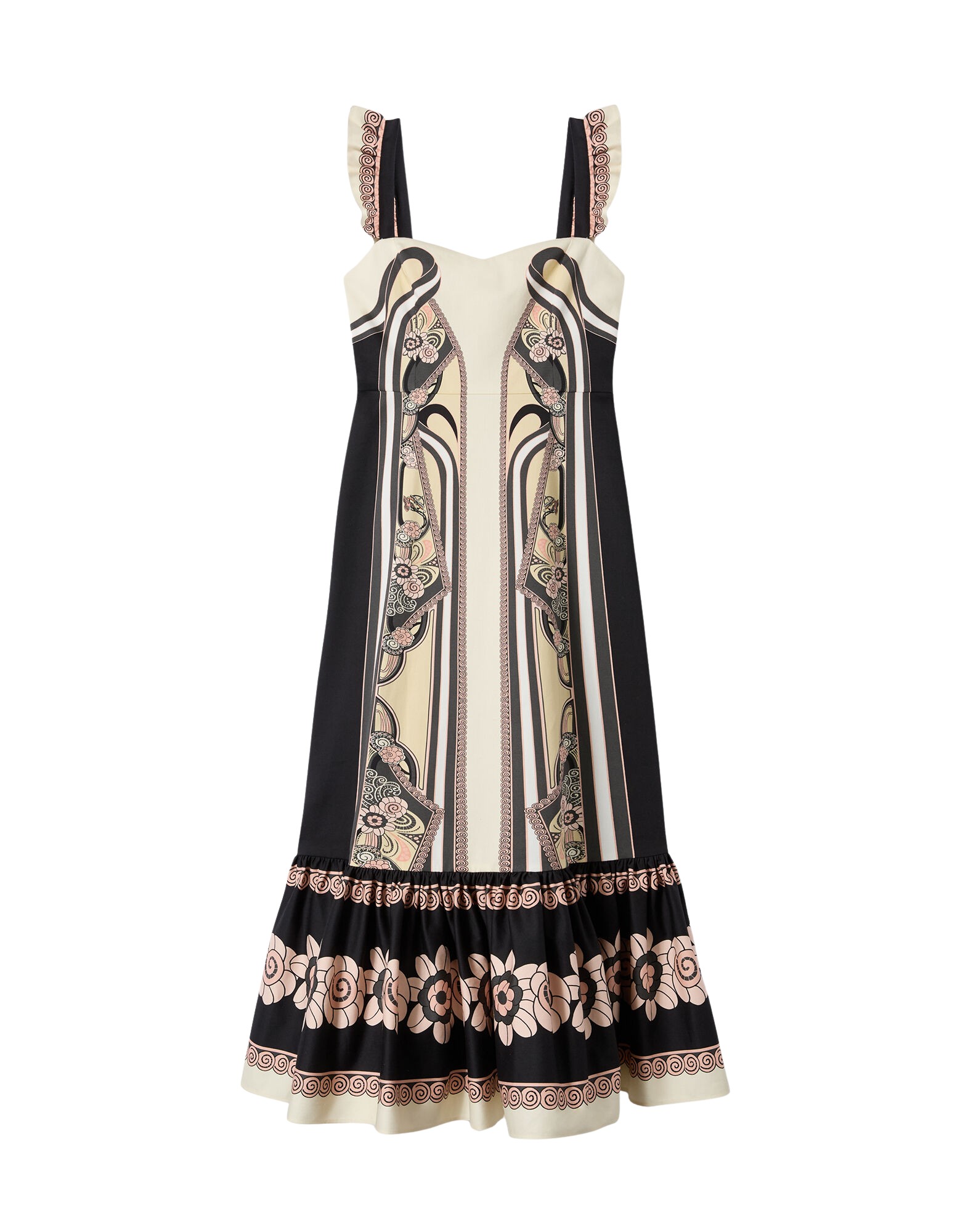 La-Double-J-Gingerbread-Dress-Ambrosia-Placee-Pale-Pink-in-Flat-Cotton-Stretch11925_nobg La DoubleJ Gingerbread Dress Ambrosia Placée Pale Pink in Flat Cotton Stretch - Dresses - Milanese Maximalist Fashion at Luxury Shoes