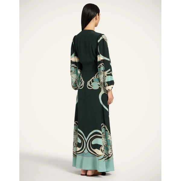 La DoubleJ Gingerbread Dress Iris Placée Ivory in Flat Cotton Stretch - Dresses - Milanese Maximalist Fashion at Luxury Shoes 