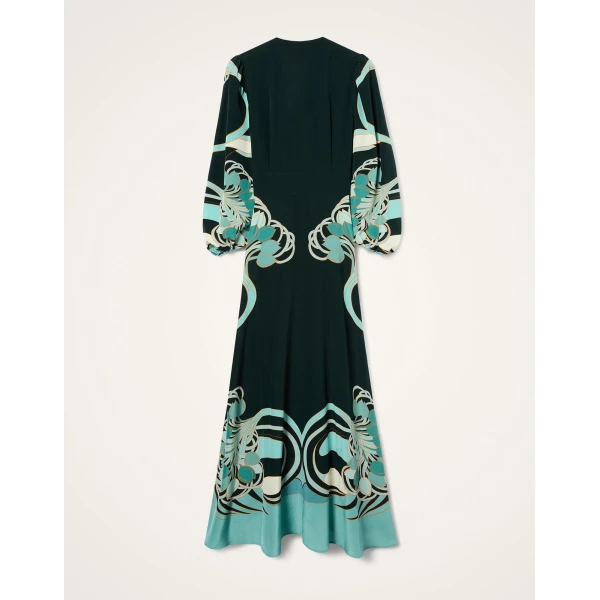 La DoubleJ Gingerbread Dress Iris Placée Ivory in Flat Cotton Stretch - Dresses - Milanese Maximalist Fashion at Luxury Shoes 