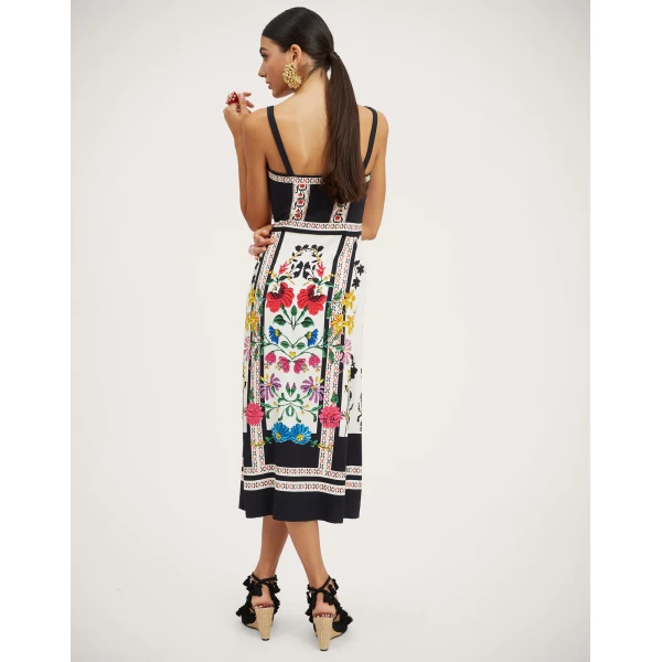La DoubleJ Ischia Dress Oasis Green in Cotton Poplin - Dresses - Milanese Maximalist Fashion at Luxury Shoes 