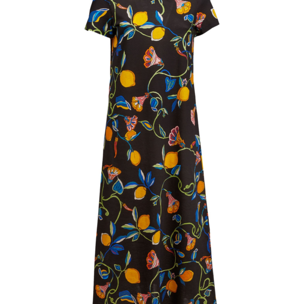 La DoubleJ Lacey Muumuu Dress Solid White Smoke in Embroidered Cotton - Dresses - Milanese Maximalist Fashion at Luxury Shoes 