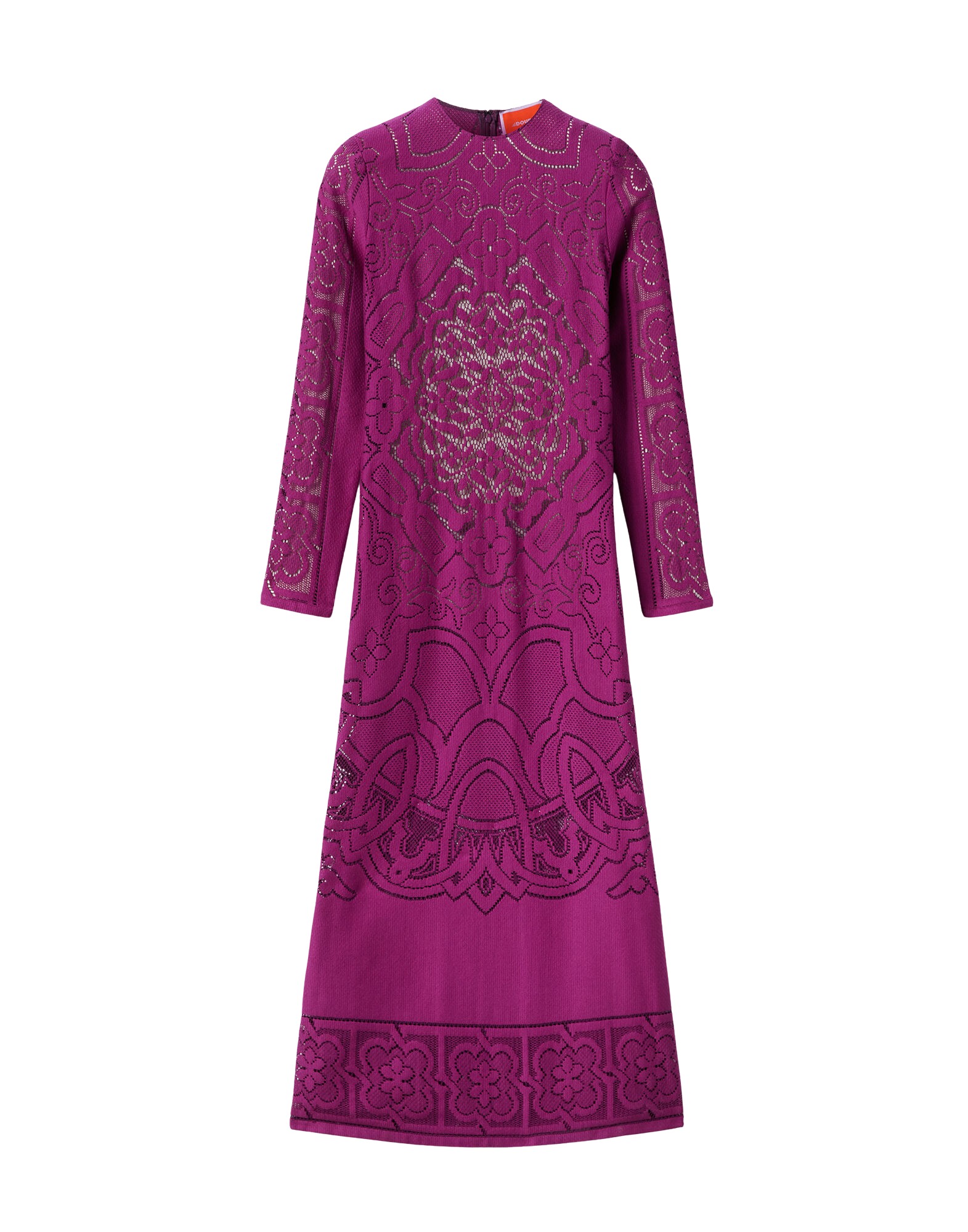 La-Double-J-Lacey-Swing-Dress-Solid-Purple-in-Embroidered-Cotton21669_nobg La DoubleJ Lacey Swing Dress Solid Purple in Embroidered Cotton - Dresses - Milanese Maximalist Fashion at Luxury Shoes