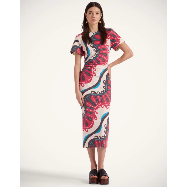 La DoubleJ Lela Dress Pacific Ivory in Compact Jersey - Dresses - Milanese Maximalist Fashion at Luxury Shoes 