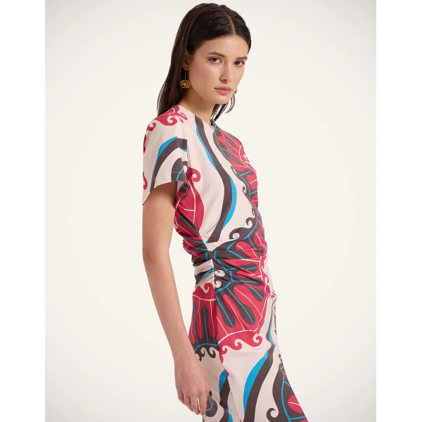 La DoubleJ Lela Dress Pacific Ivory in Compact Jersey - Dresses - Milanese Maximalist Fashion at Luxury Shoes 
