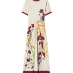 La DoubleJ Lela Dress Queen Peony Placée Blue in Interlock Jersey - Dresses - Milanese Maximalist Fashion at Luxury Shoes 
