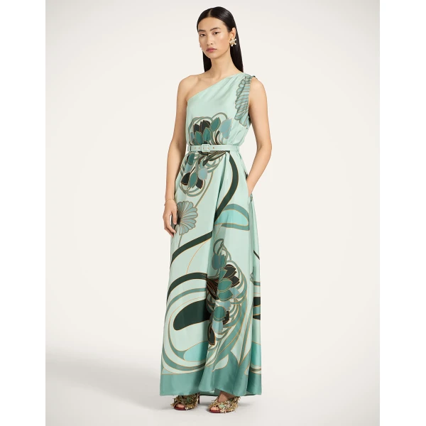 La DoubleJ Lela Mini Dress Phoenix Placée Ivory in Compact Jersey - Dresses - Milanese Maximalist Fashion at Luxury Shoes 