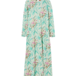 La DoubleJ Long and Sassy Dress Lilium Turchese in Silk Twill - Dresses - Milanese Maximalist Fashion at Luxury Shoes 