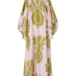 La DoubleJ Magnifico Dress Big Pineapple Pink in Twill Silk - Dresses - Milanese Maximalist Fashion at Luxury Shoes 