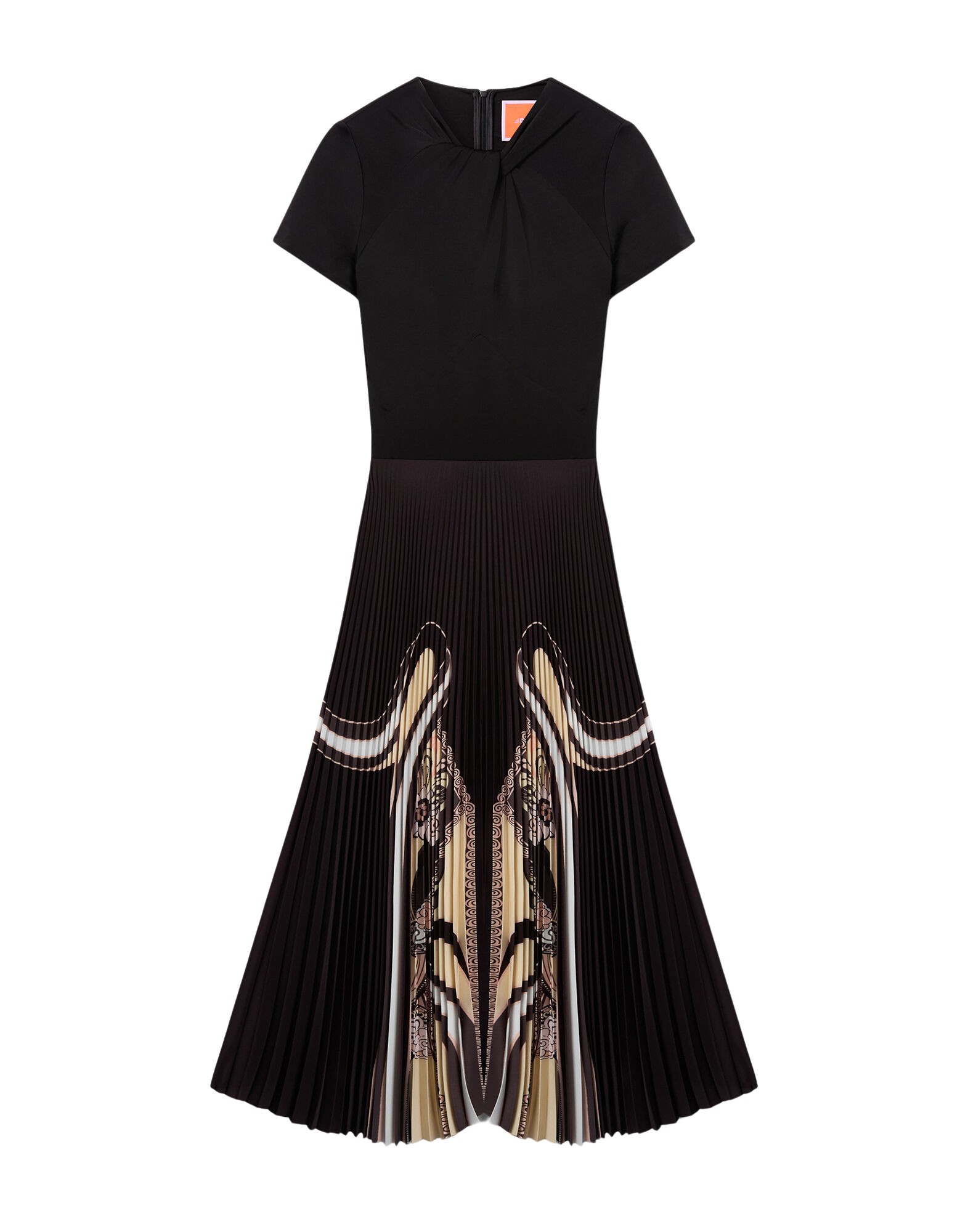 La-Double-J-Magnifico-Dress-Queen-Peony-Placee-Blue-in-Silk-Twill72278_nobg La DoubleJ Magnifico Dress Queen Peony Placée Blue in Silk Twill - Dresses - Milanese Maximalist Fashion at Luxury Shoes