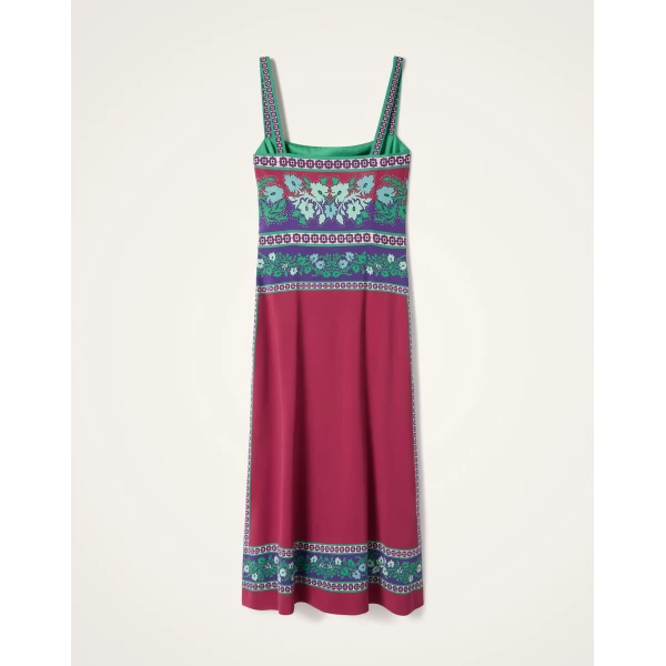 La DoubleJ Magnifico Dress Regalia Placée Red in Silk Twill - Dresses - Milanese Maximalist Fashion at Luxury Shoes 