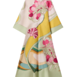 La DoubleJ Magnifico Dress Tulip Placée Green in Silk Twill - Dresses - Milanese Maximalist Fashion at Luxury Shoes 