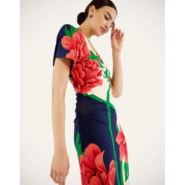 La DoubleJ Marlene Dress Palazzo Placée Lilac in Crepe De Chine - Dresses - Milanese Maximalist Fashion at Luxury Shoes 