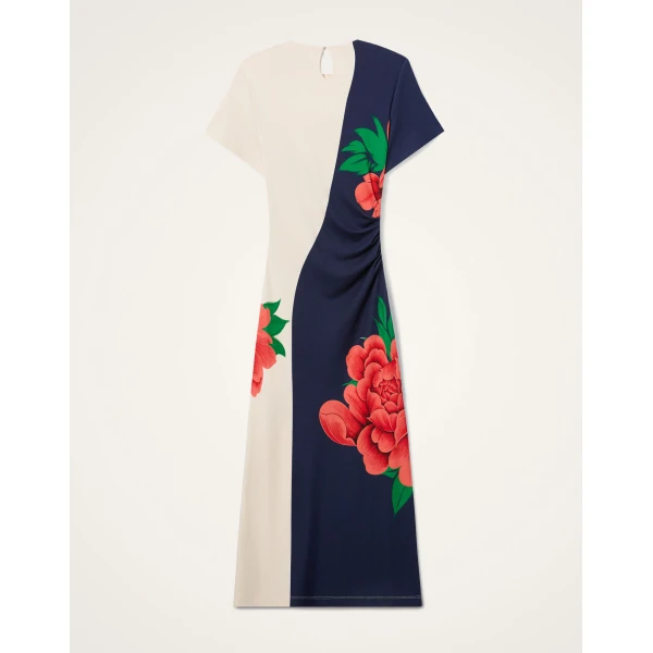 La DoubleJ Marlene Dress Palazzo Placée Lilac in Crepe De Chine - Dresses - Milanese Maximalist Fashion at Luxury Shoes 