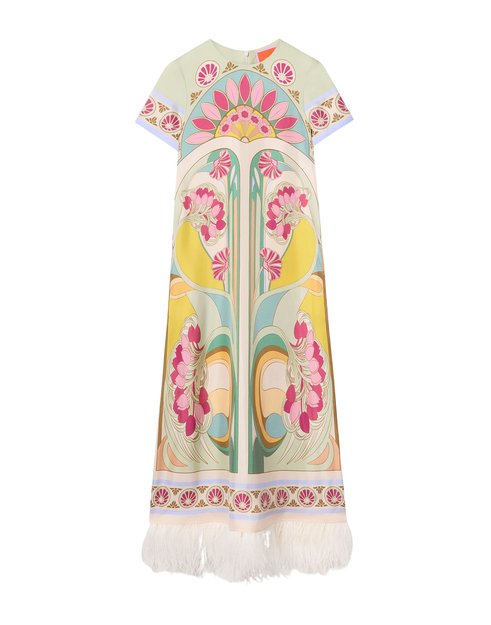 La-Double-J-Mini-Column-Dress-Peonies-Blue-in-Jacquard38073_nobg La DoubleJ Mini Column Dress Peonies Blue in Jacquard - Dresses - Milanese Maximalist Fashion at Luxury Shoes