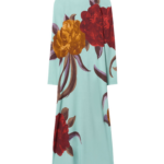 La DoubleJ Mini Gingerbread Dress Iris Placée Dark Orange in Flat Cotton Stretch - Dresses - Milanese Maximalist Fashion at Luxury Shoes 