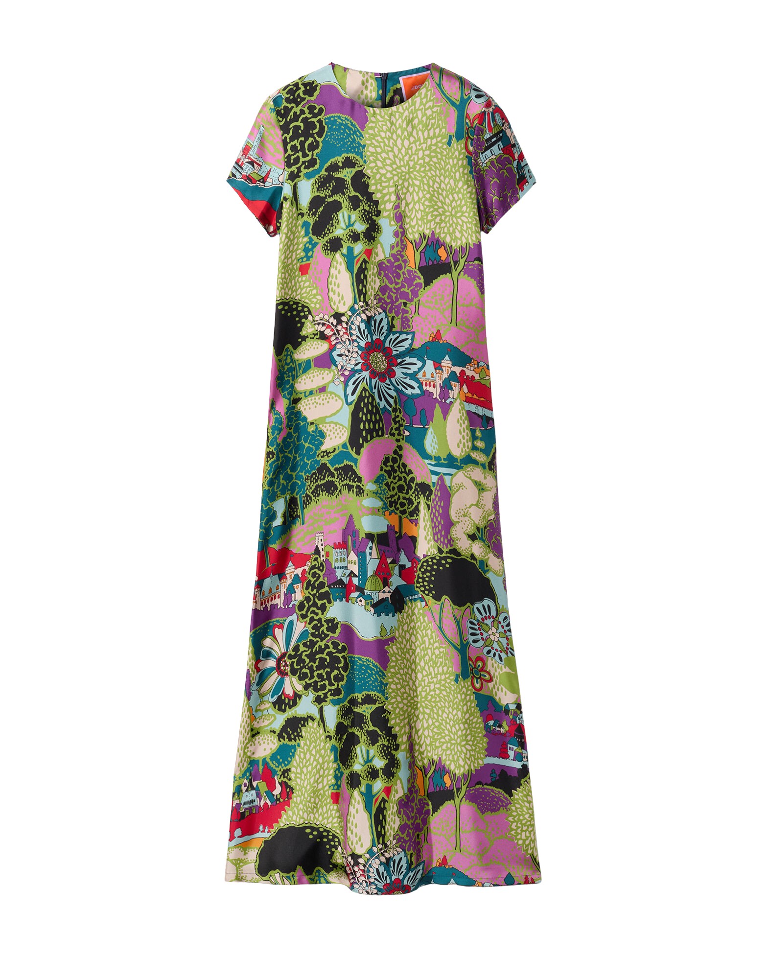 La-Double-J-Mini-Swing-Dress-Blooming-Tulip-Placee-Dark-Green-in-Silk-Twill-with-Feathers63961_nobg La DoubleJ Mini Swing Dress Blooming Tulip Placée Dark Green in Silk Twill with Feathers - Dresses - Milanese Maximalist Fashion at Luxury Shoes