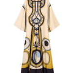 La DoubleJ Mini Swing Dress Farfalla Buttercream in Rustic Cotton - Dresses - Milanese Maximalist Fashion at Luxury Shoes 