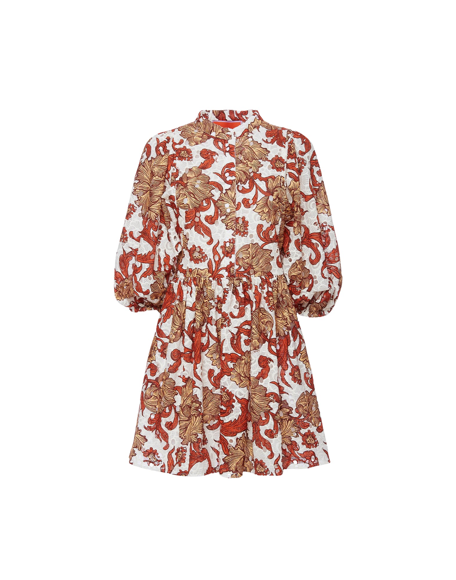 La-Double-J-Mini-Swing-Dress-Florette-Tiles-Ecru-in-Cotton-Mix-Jacquard-With-Scallop22883_nobg La DoubleJ Mini Swing Dress Florette Tiles Ecru in Cotton Mix Jacquard With Scallop - Dresses - Milanese Maximalist Fashion at Luxury Shoes
