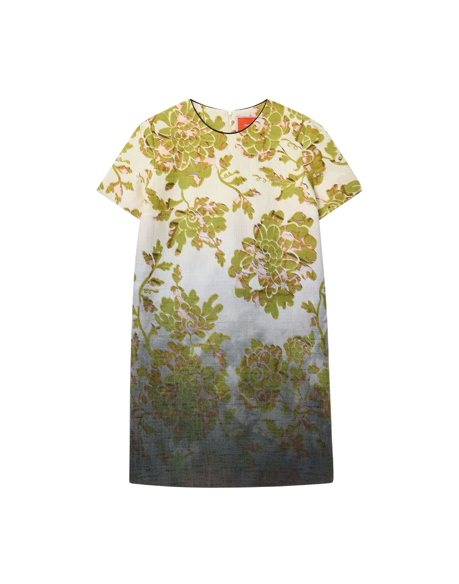 La-Double-J-Mini-Swing-Dress-Oasis-Ombre-Placee-Green-Black-in-Rustic-Cotton81848_nobg La DoubleJ Mini Swing Dress Oasis Ombré Placée Green & Black in Rustic Cotton - Dresses - Milanese Maximalist Fashion at Luxury Shoes