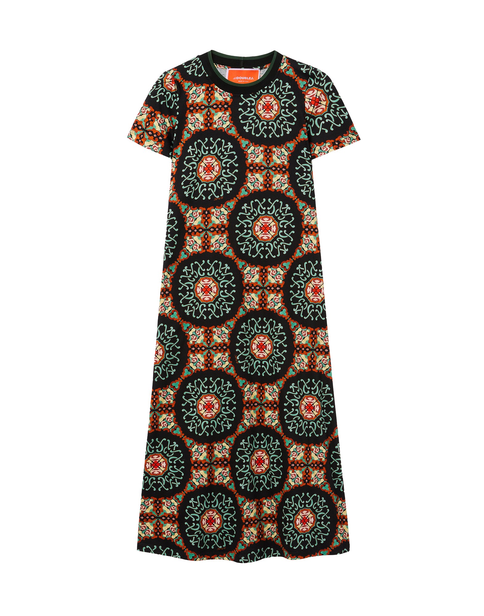 La-Double-J-Mini-Swing-Dress-Tulip-Pale-Pink-in-Embroidered-Jacquard49975_nobg La DoubleJ Mini Swing Dress Tulip Pale Pink in Embroidered Jacquard - Dresses - Milanese Maximalist Fashion at Luxury Shoes