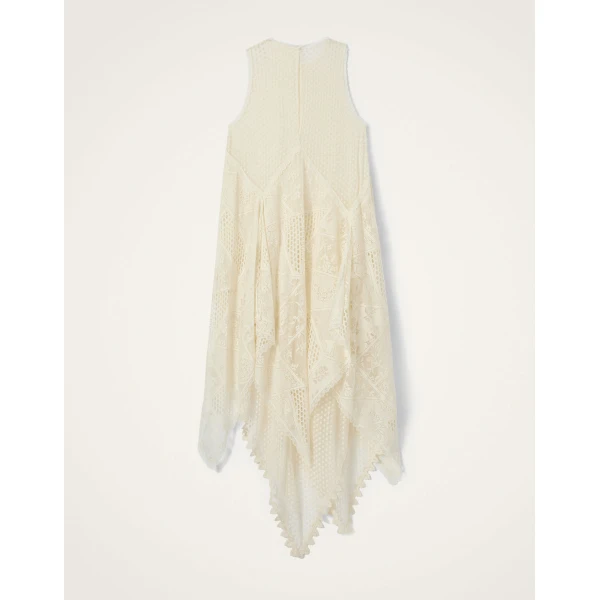 La DoubleJ Peek-A-Boo Dress Solid White Smoke in Popeline Cotton - Dresses - Milanese Maximalist Fashion at Luxury Shoes 