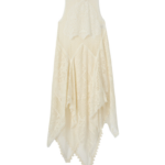 La DoubleJ Peek-A-Boo Dress Solid White Smoke in Popeline Cotton - Dresses - Milanese Maximalist Fashion at Luxury Shoes 