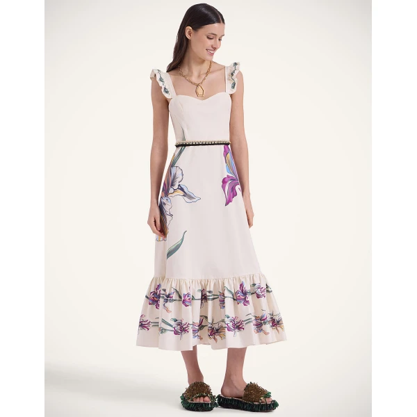 La DoubleJ Roy Dress Medallion Placée Black in Silk Twill - Dresses - Milanese Maximalist Fashion at Luxury Shoes 