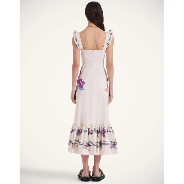 La DoubleJ Roy Dress Medallion Placée Black in Silk Twill - Dresses - Milanese Maximalist Fashion at Luxury Shoes 