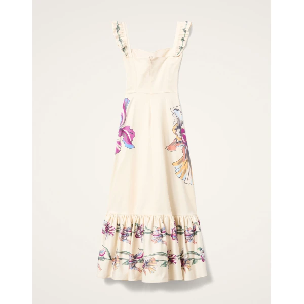 La DoubleJ Roy Dress Medallion Placée Black in Silk Twill - Dresses - Milanese Maximalist Fashion at Luxury Shoes 
