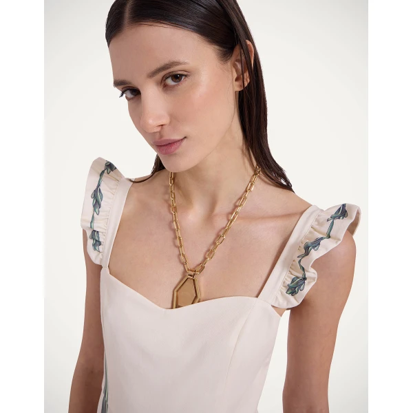 La DoubleJ Roy Dress Medallion Placée Black in Silk Twill - Dresses - Milanese Maximalist Fashion at Luxury Shoes 