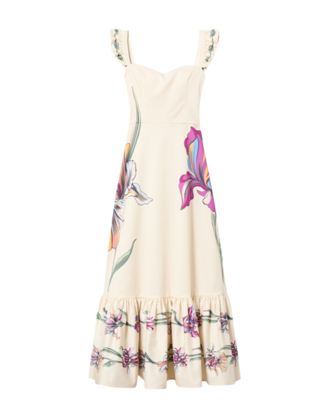 La DoubleJ Roy Dress Medallion Placée Black in Silk Twill - Dresses - Milanese Maximalist Fashion at Luxury Shoes 