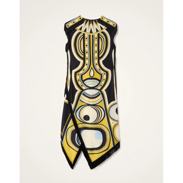 La DoubleJ Scarf Dress Sanctuary Placée Gold in Silk Voile - Dresses - Milanese Maximalist Fashion at Luxury Shoes 