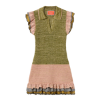 La DoubleJ Slip-Around Dress Woodland Placée Burgundy in Crepe De Chine - Dresses - Milanese Maximalist Fashion at Luxury Shoes 