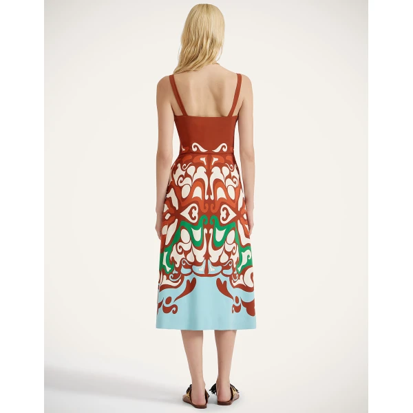 La DoubleJ Sophia Dress Corsage Placée Ivory in Flat Cotton Stretch - Dresses - Milanese Maximalist Fashion at Luxury Shoes 