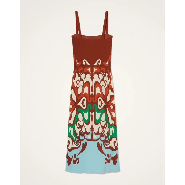 La DoubleJ Sophia Dress Corsage Placée Ivory in Flat Cotton Stretch - Dresses - Milanese Maximalist Fashion at Luxury Shoes 