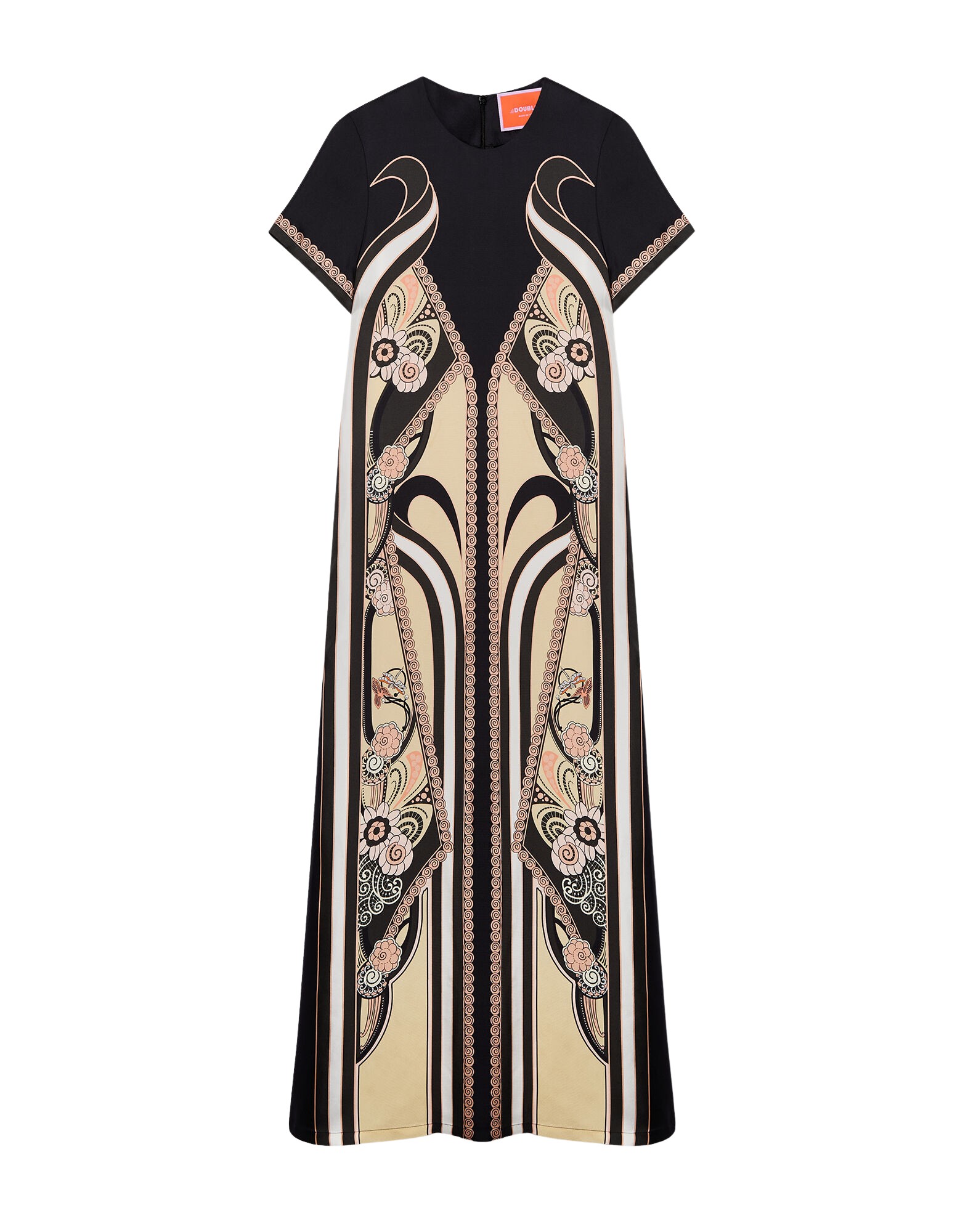 La-Double-J-Sorella-Dress-Florette-Fan-Brown-in-Flowy-Jersey69799_nobg La DoubleJ Sorella Dress Florette Fan Brown in Flowy Jersey - Dresses - Milanese Maximalist Fashion at Luxury Shoes