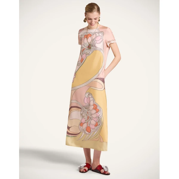 La DoubleJ Sporty Swing Dress Borboni in Cotton Jersey - Dresses - Milanese Maximalist Fashion at Luxury Shoes 